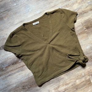 Madewell Textured Tie Crop Top